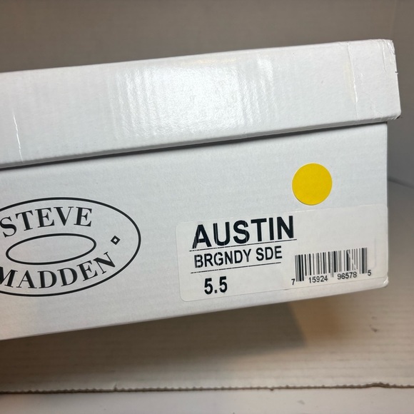 Steve Madden Austin Maroon Suede Leather Ankle Boots - Picture 11 of 11